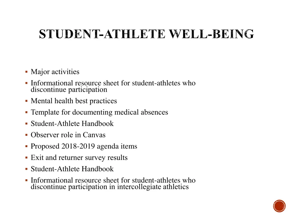 student athlete well being