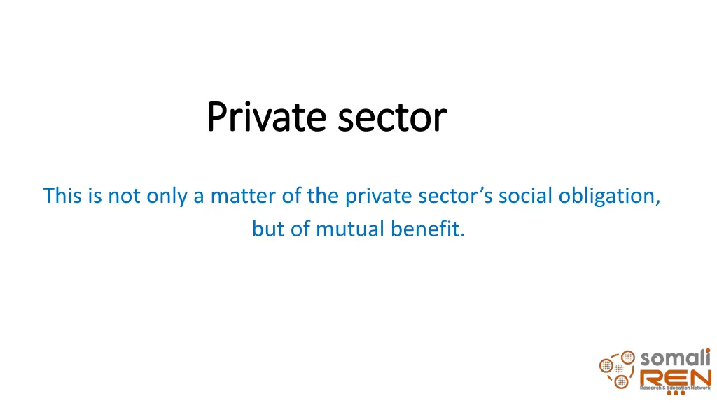 private sector private sector