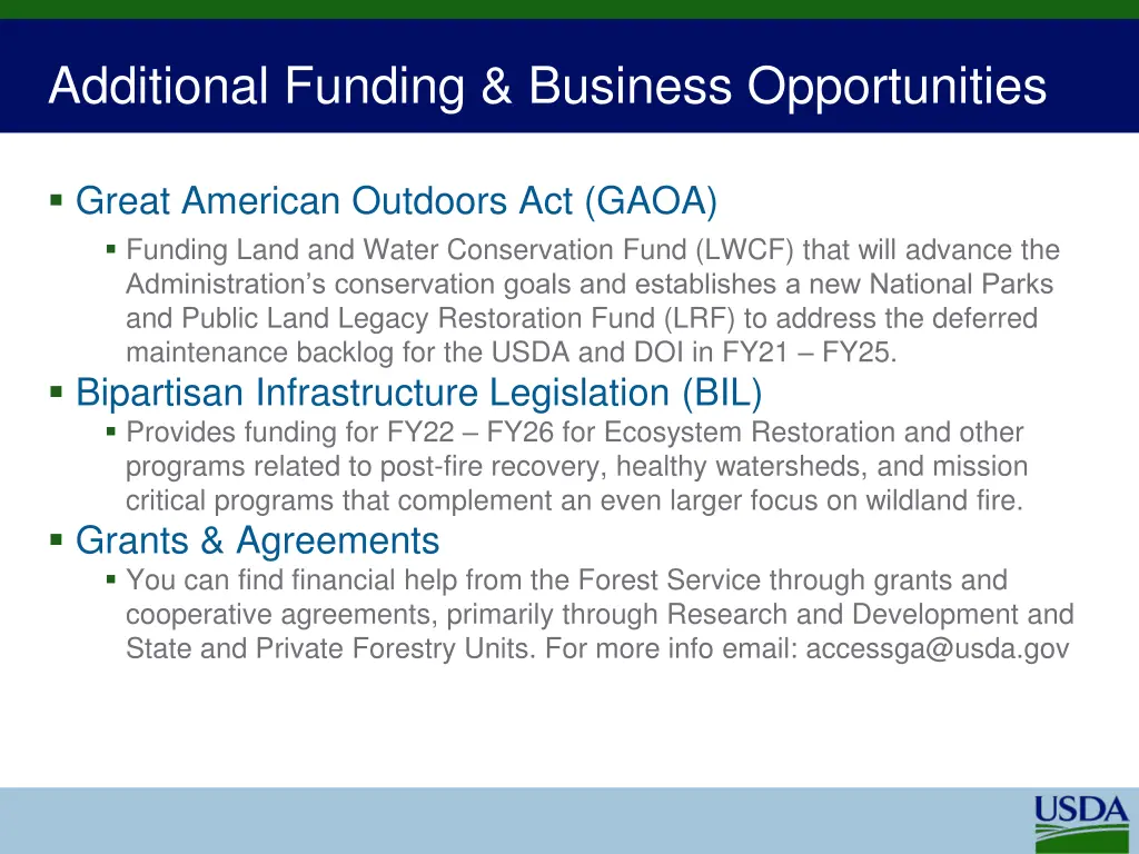 additional funding business opportunities