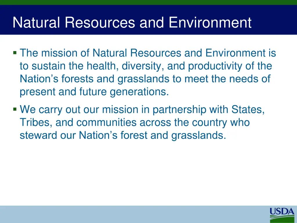 natural resources and environment