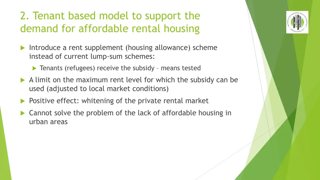 2 tenant based model to support the demand