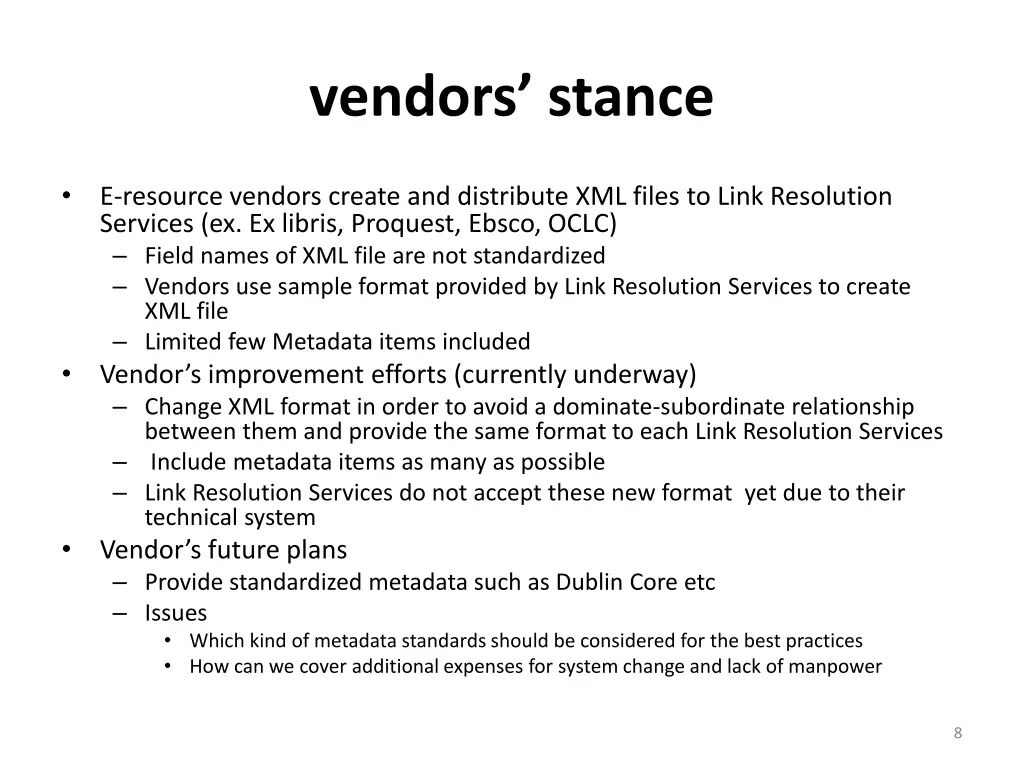 vendors stance