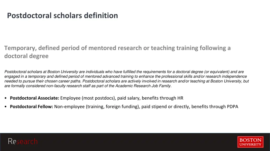 postdoctoral scholars definition