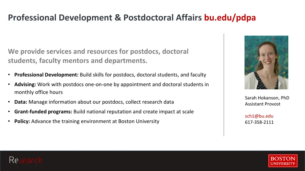 professional development postdoctoral affairs 1