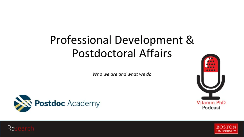 professional development postdoctoral affairs