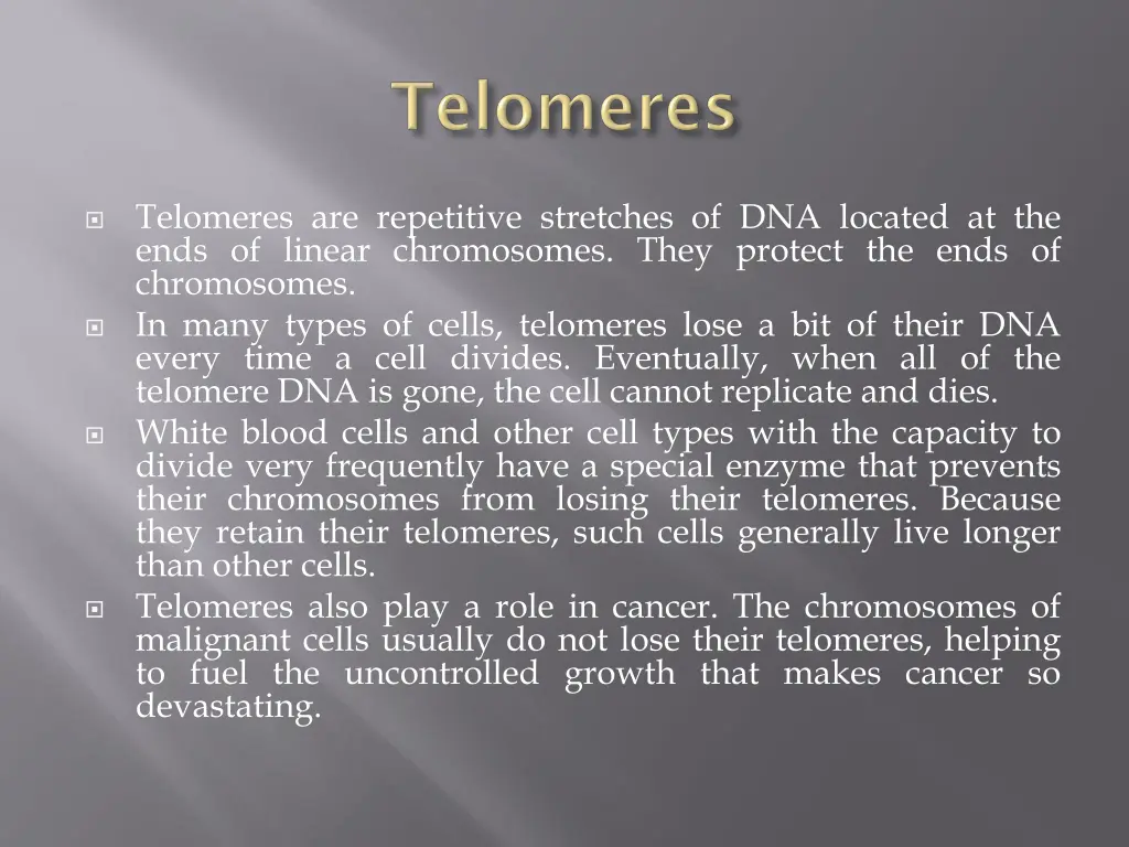 telomeres are repetitive stretches of dna located