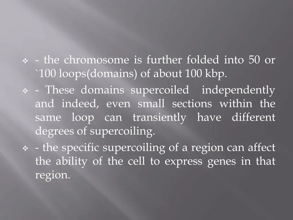 the chromosome is further folded into