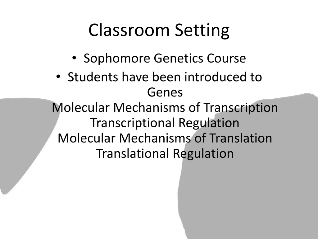 classroom setting