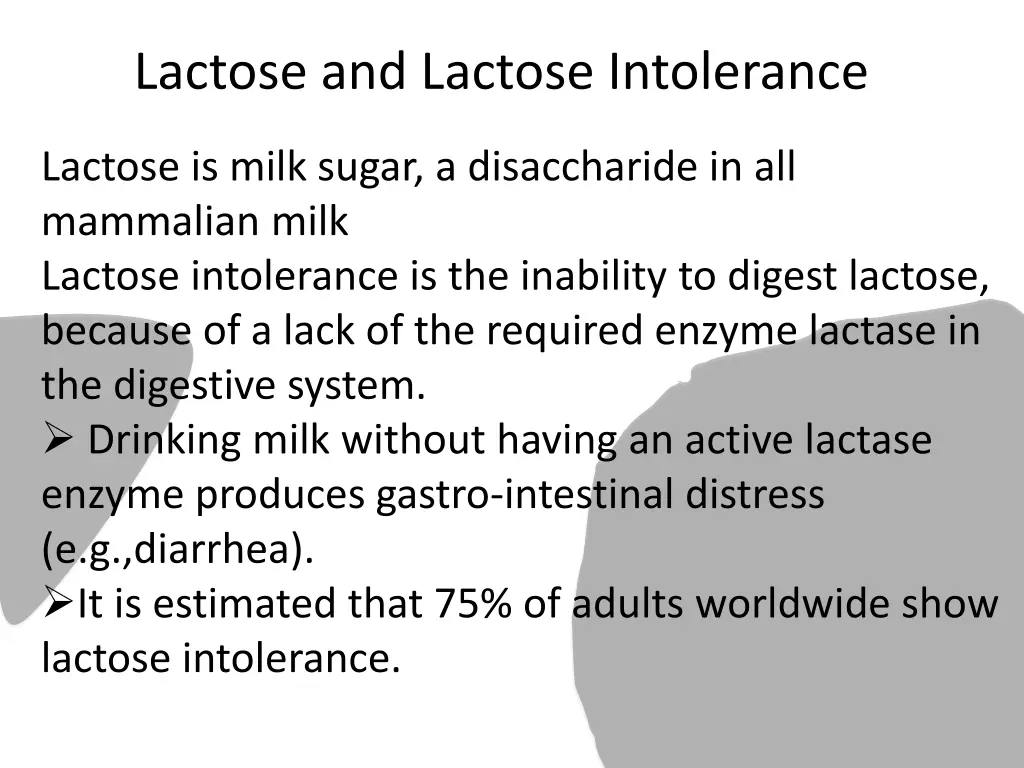 lactose and lactose intolerance