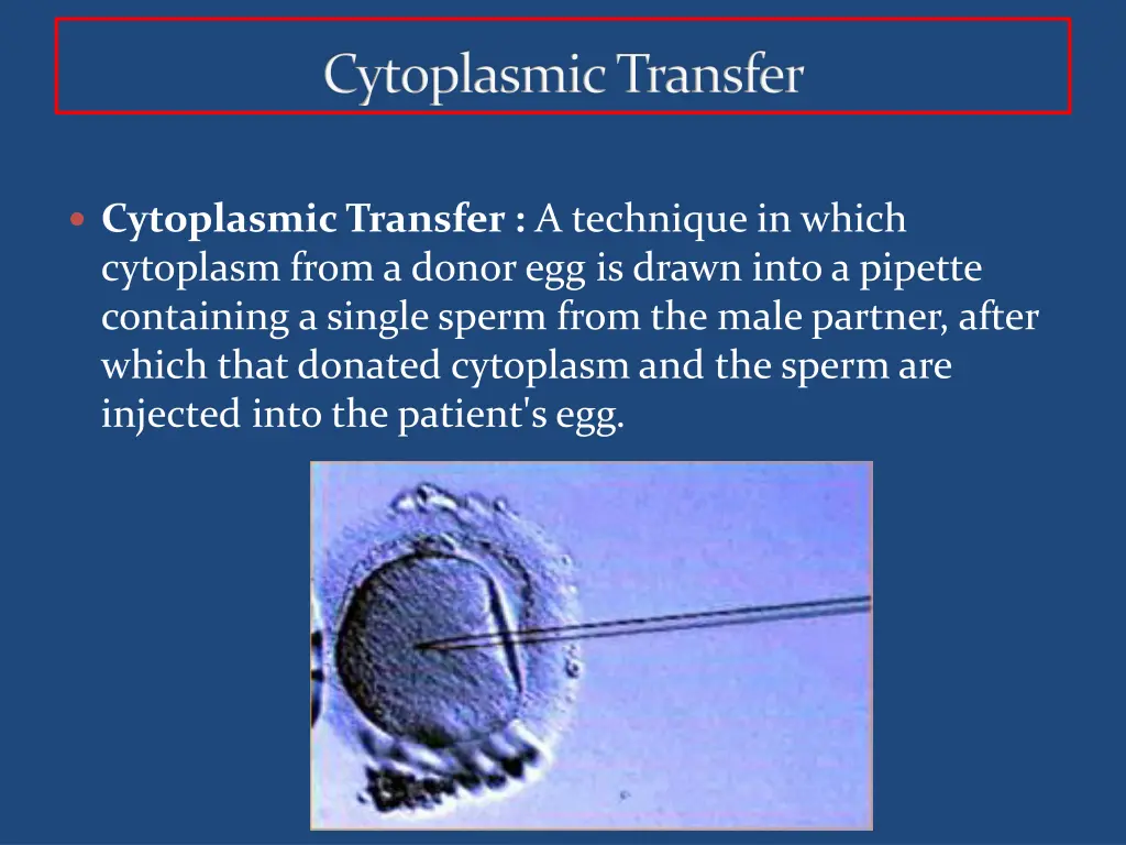 cytoplasmic transfer