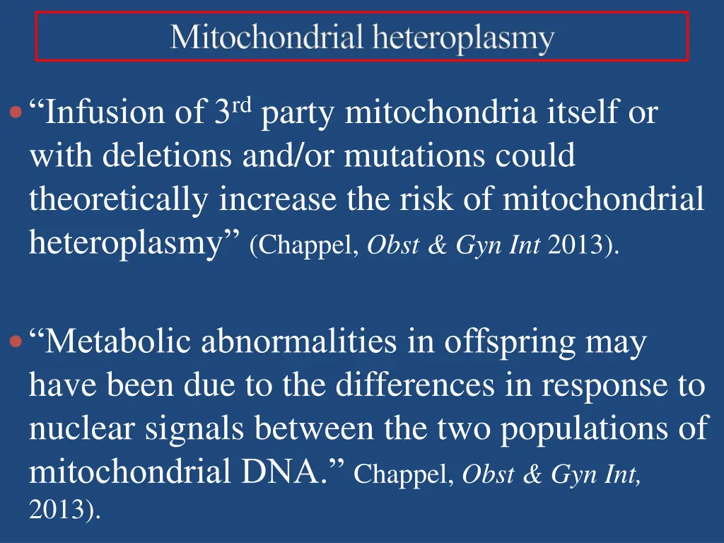 mitochondrial heteroplasmy