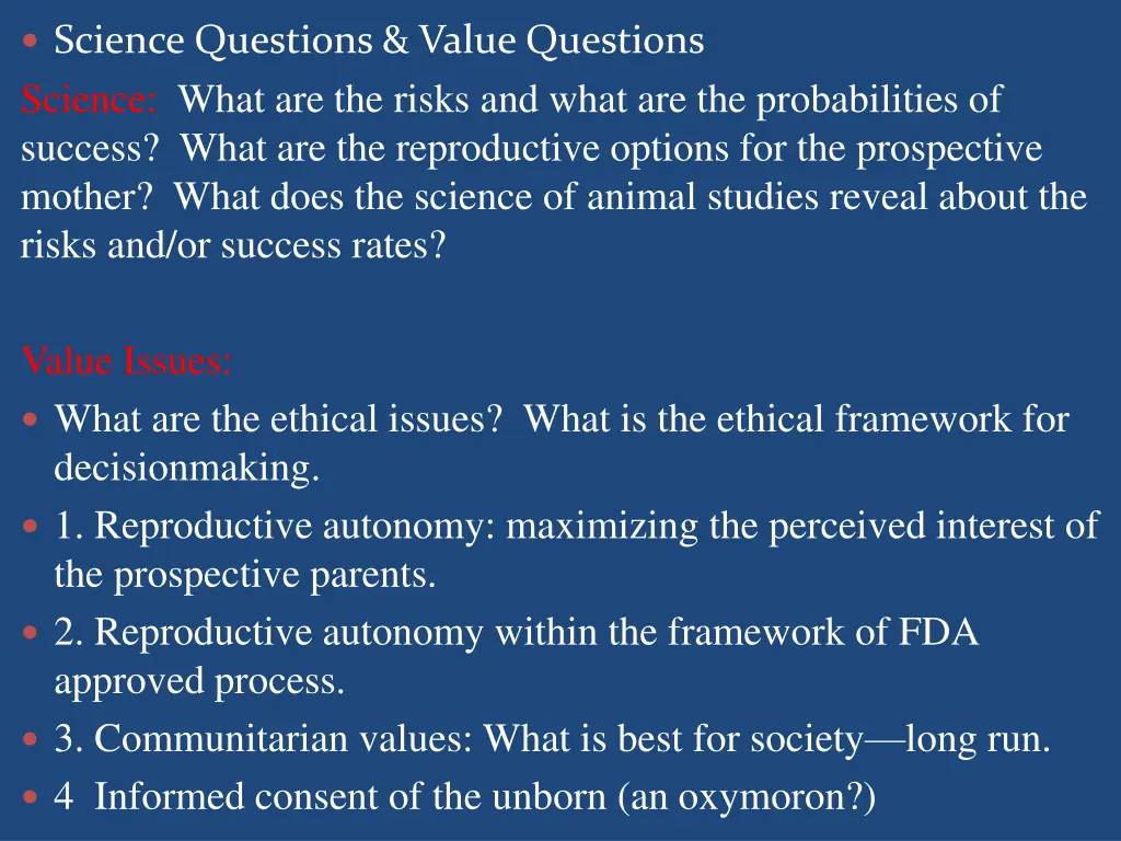 science questions value questions science what