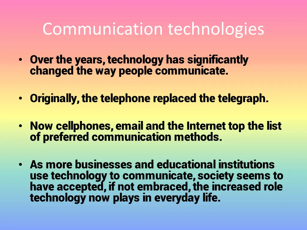 communication technologies