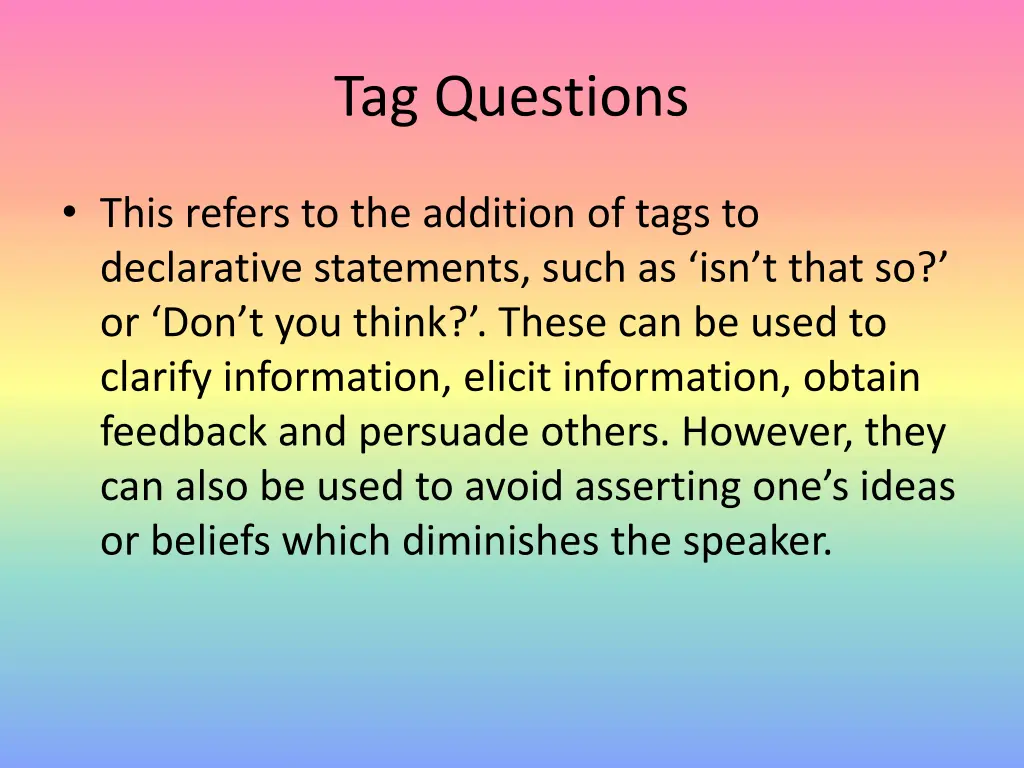 tag questions