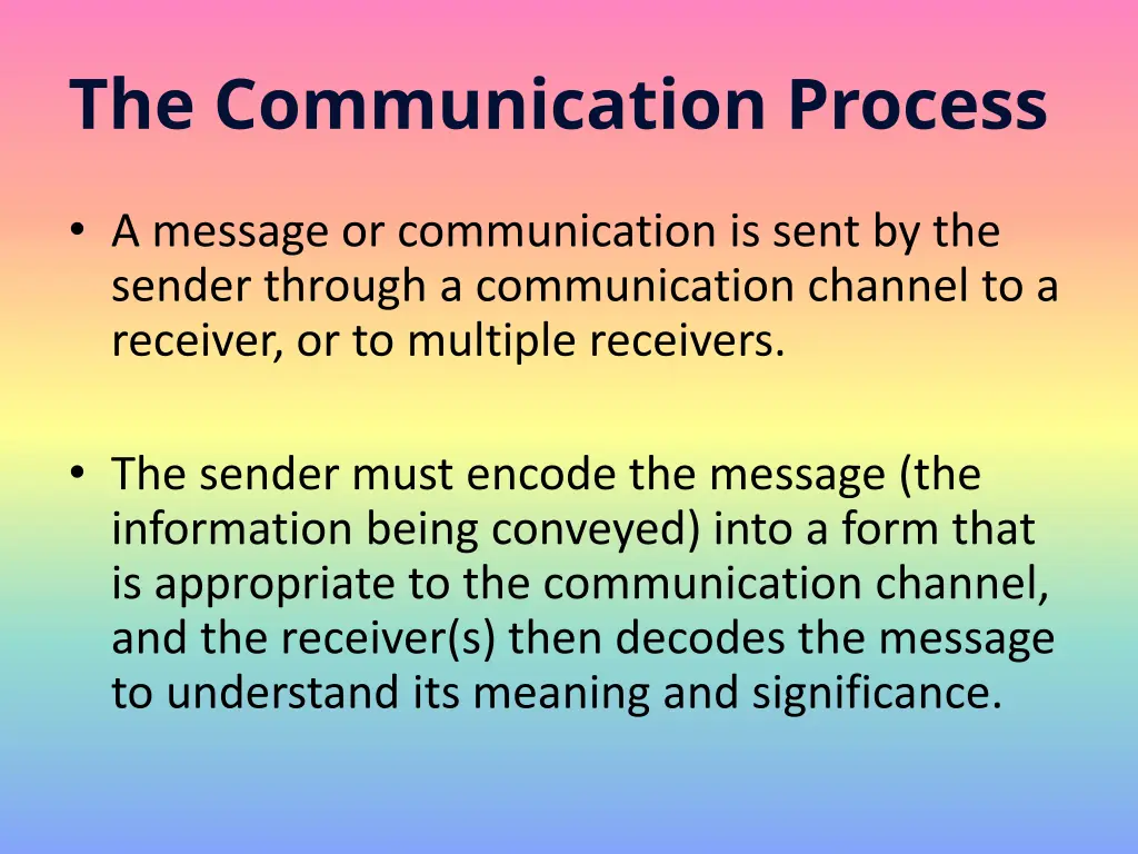 the communication process