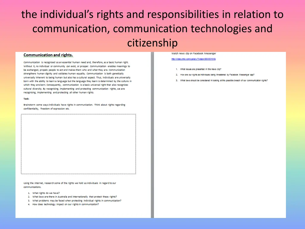 the individual s rights and responsibilities