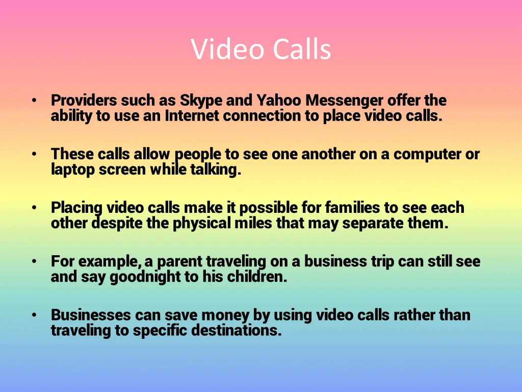 video calls