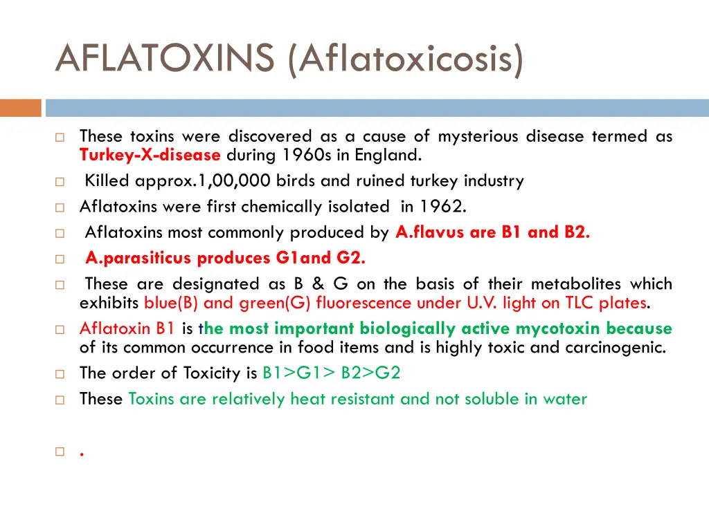 aflatoxins aflatoxicosis