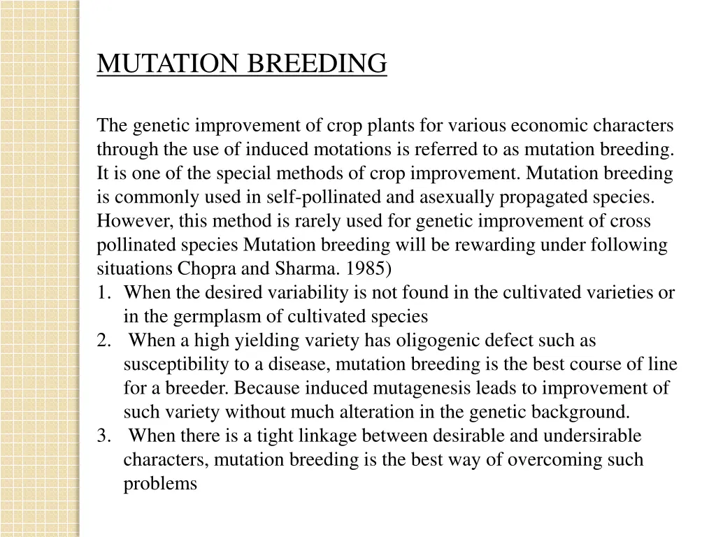 mutation breeding