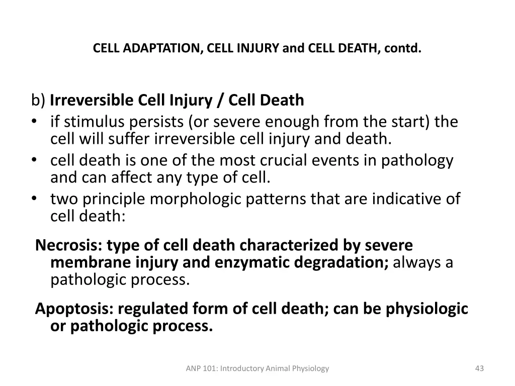 cell adaptation cell injury and cell death contd 2