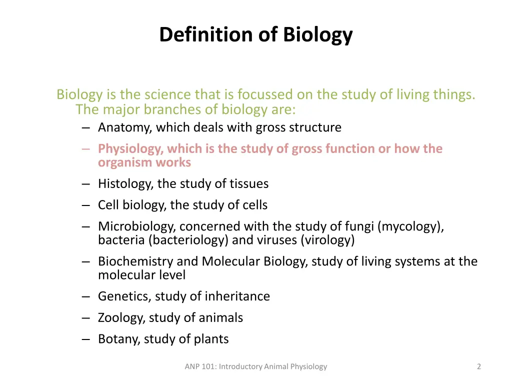 definition of biology