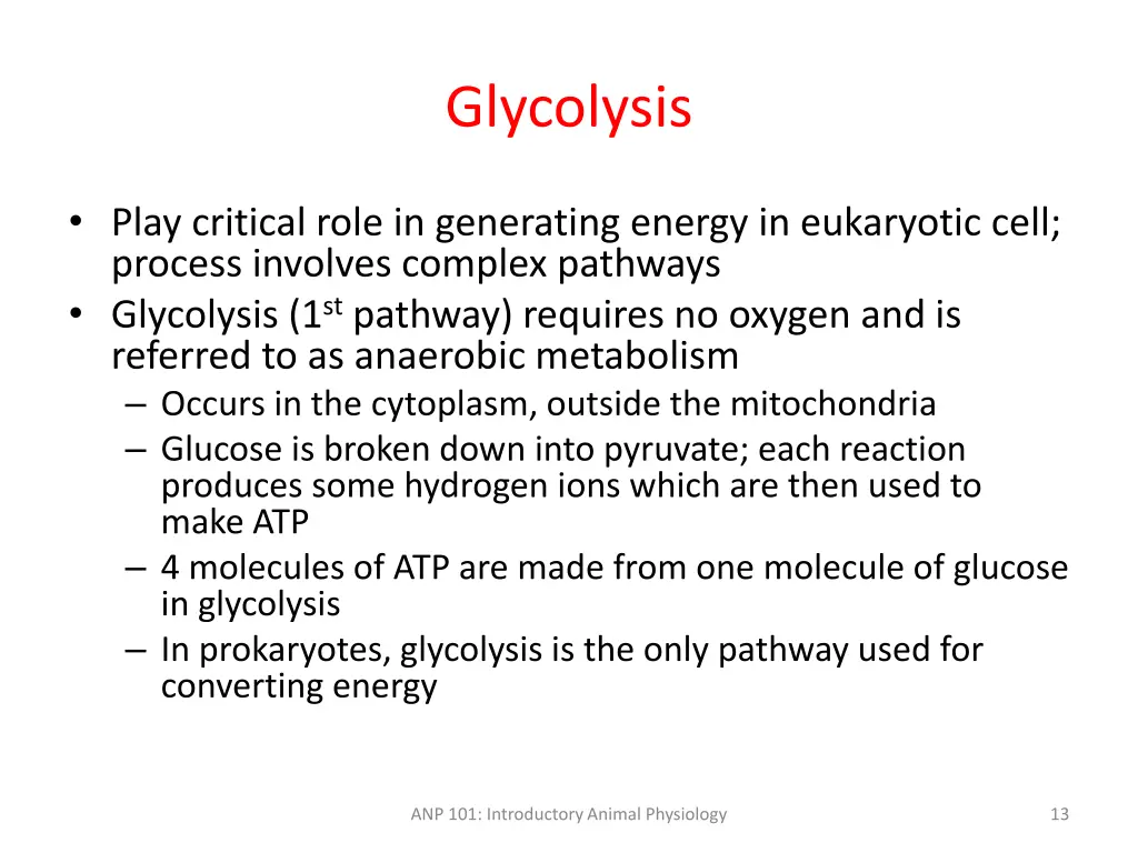 glycolysis