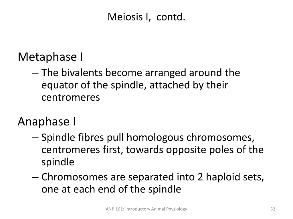 meiosis i contd