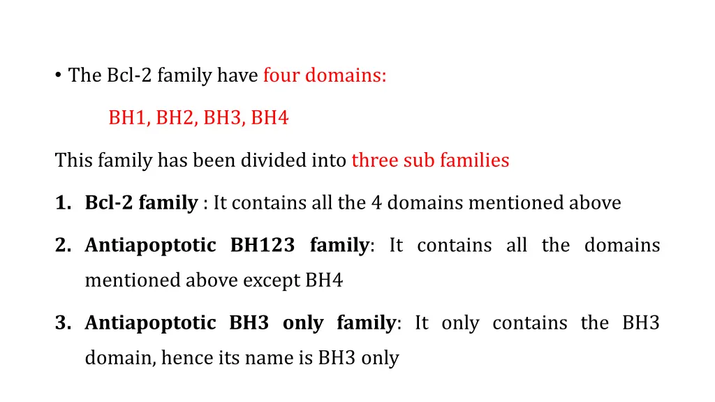 the bcl 2 family have four domains