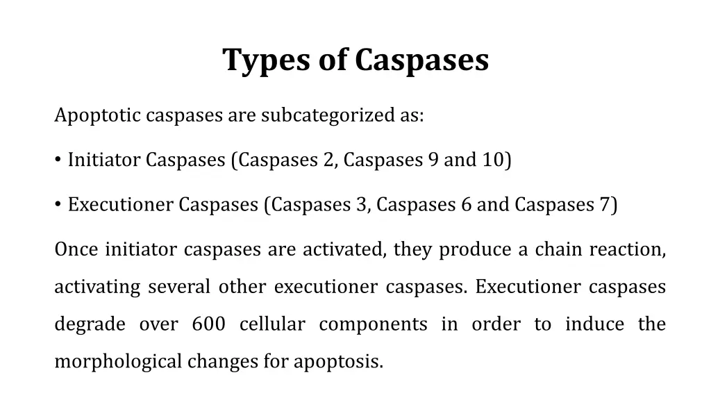 types of caspases