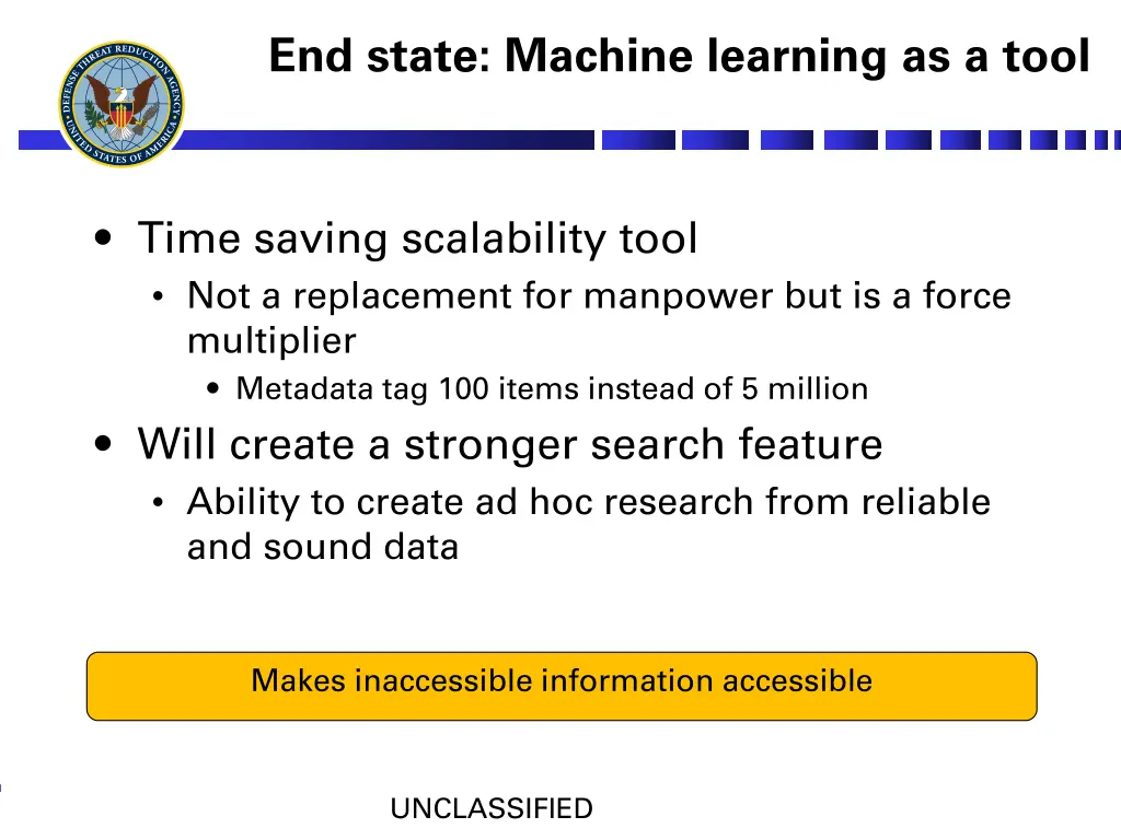 end state machine learning as a tool