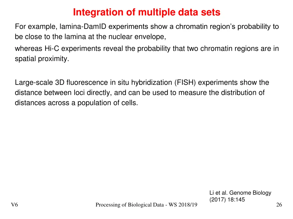 integration of multiple data sets 2