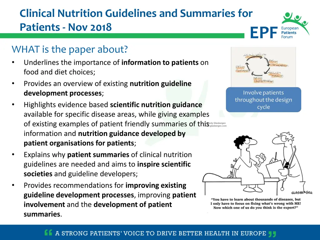 clinical nutrition guidelines and summaries