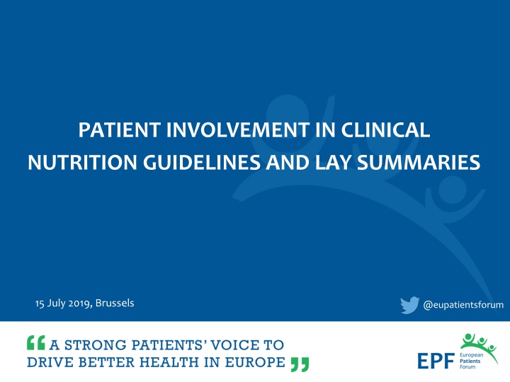 patient involvement in clinical nutrition