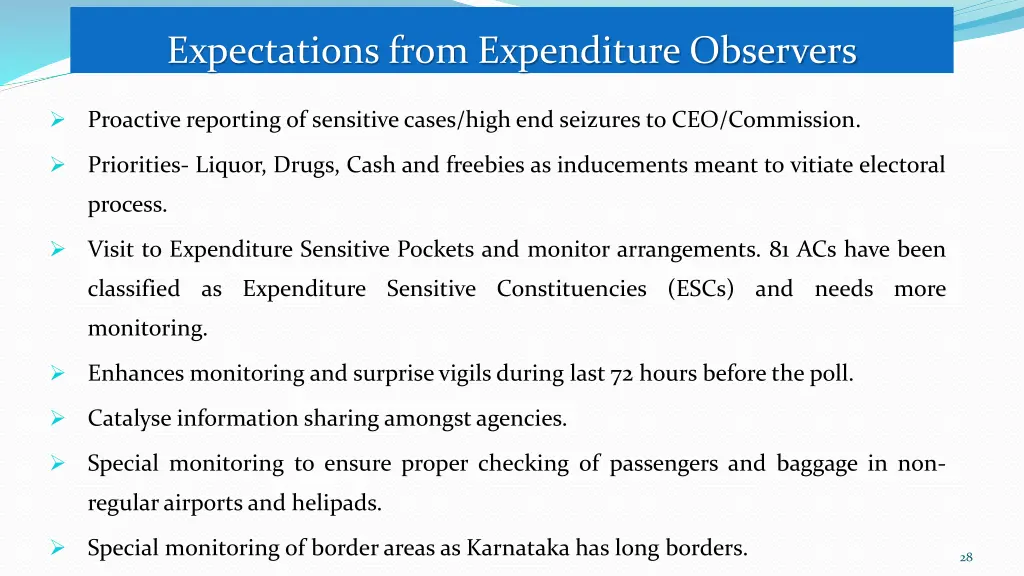 expectations from expenditure observers 1
