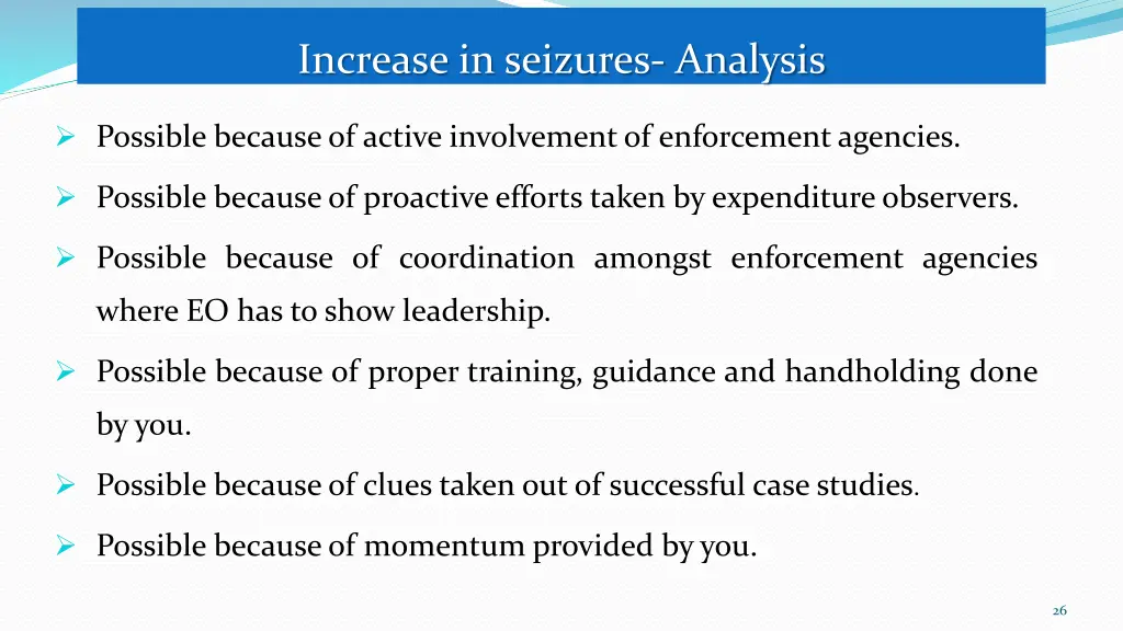 increase in seizures analysis