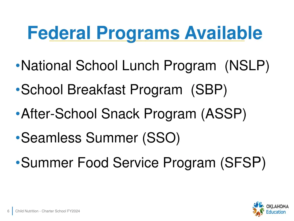 federal programs available