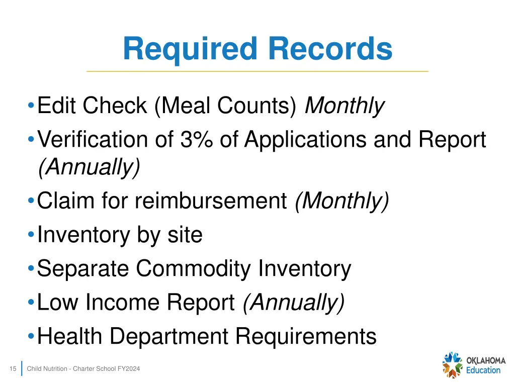 required records