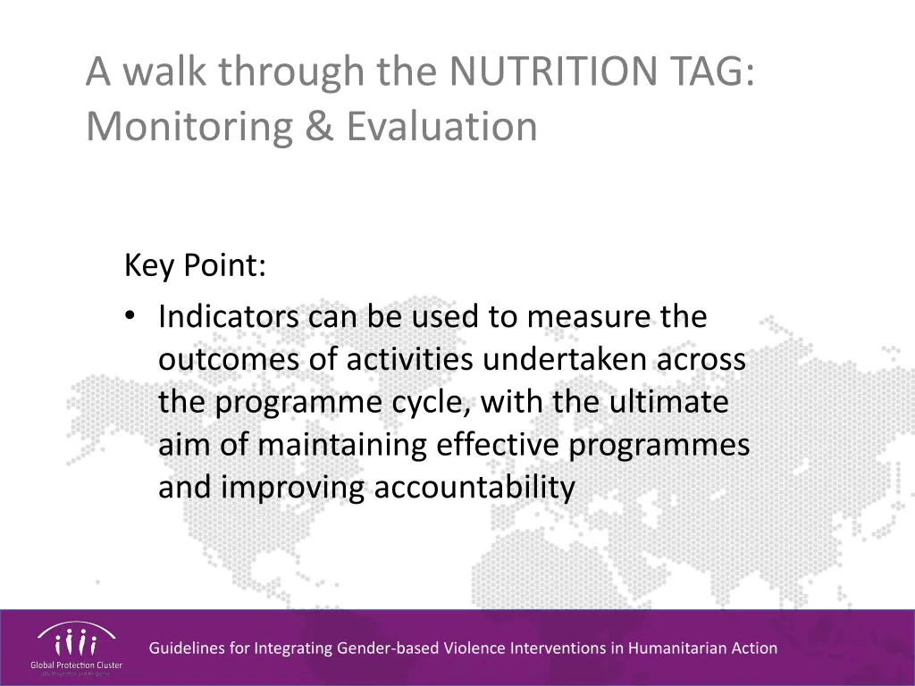 a walk through the nutrition tag monitoring