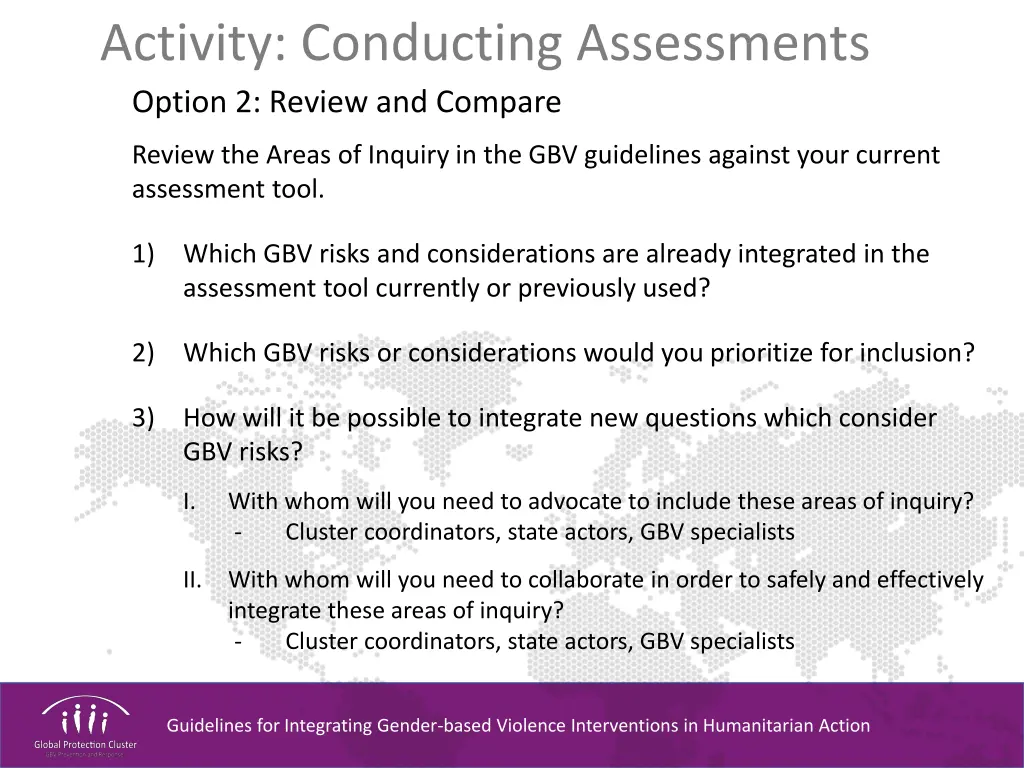 activity conducting assessments option 2 review