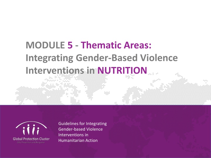 module 5 thematic areas integrating gender based