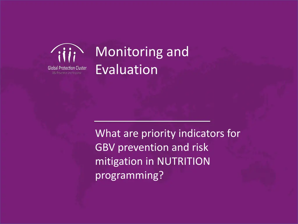 monitoring and evaluation