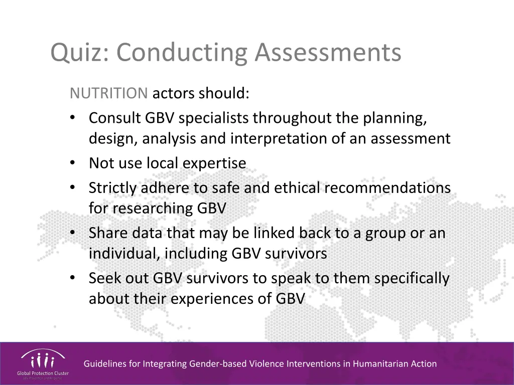 quiz conducting assessments