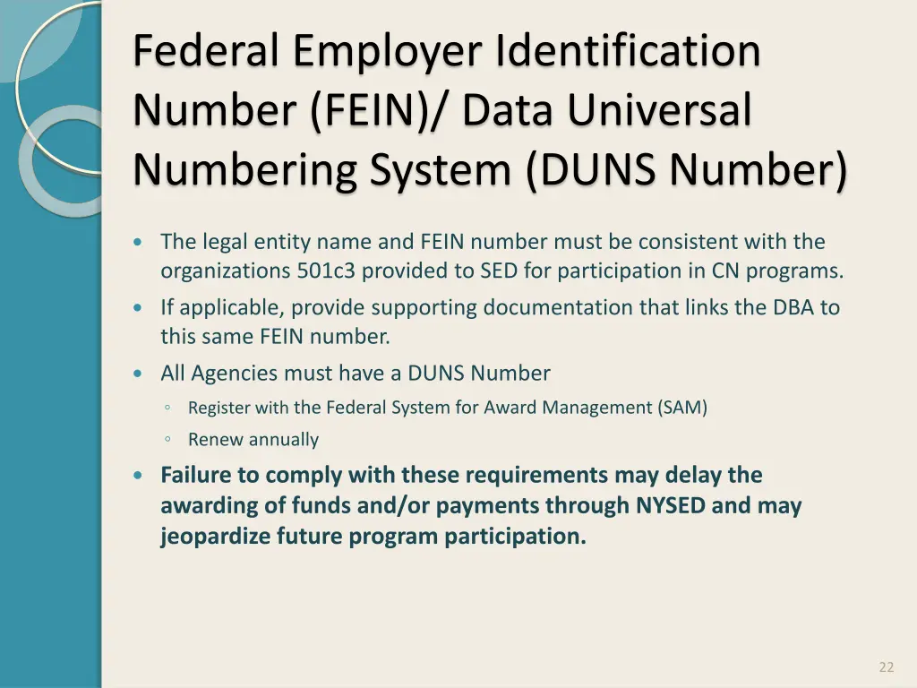 federal employer identification number fein data