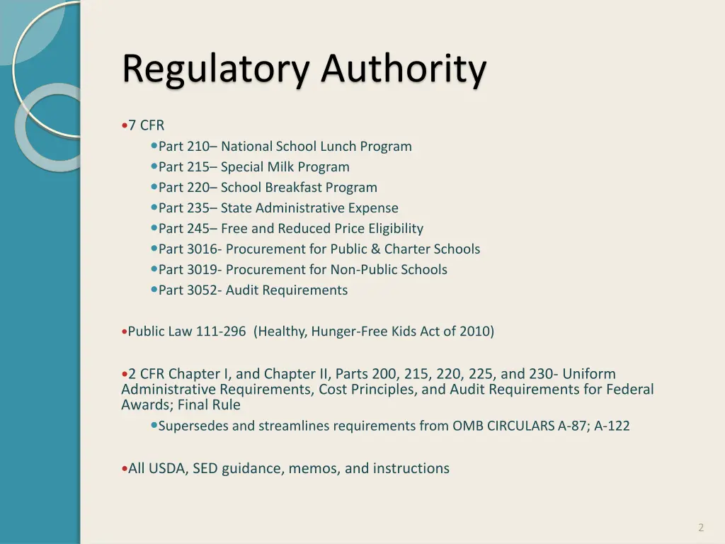 regulatory authority