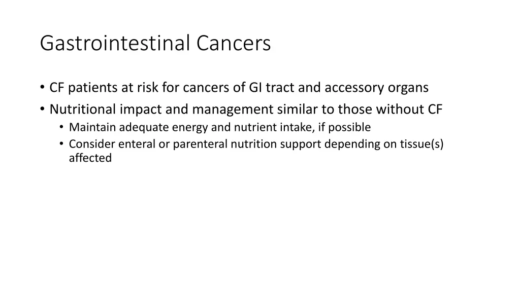 gastrointestinal cancers