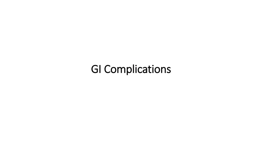 gi complications gi complications