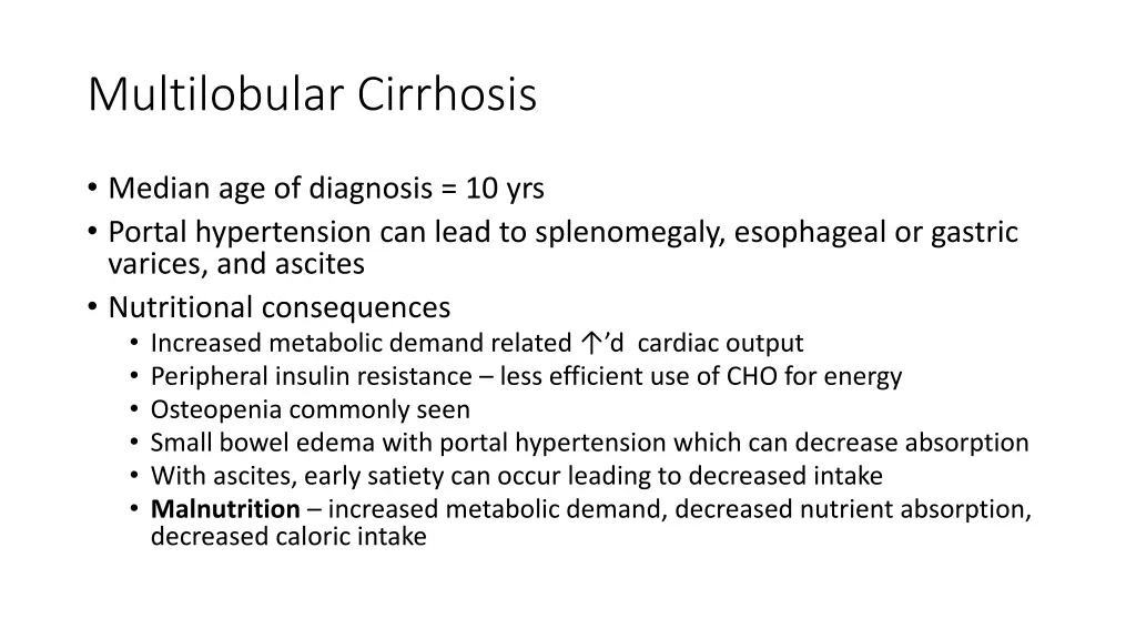 multilobular cirrhosis