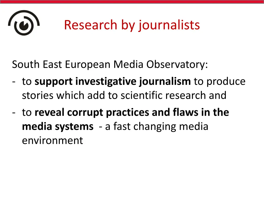 research by journalists