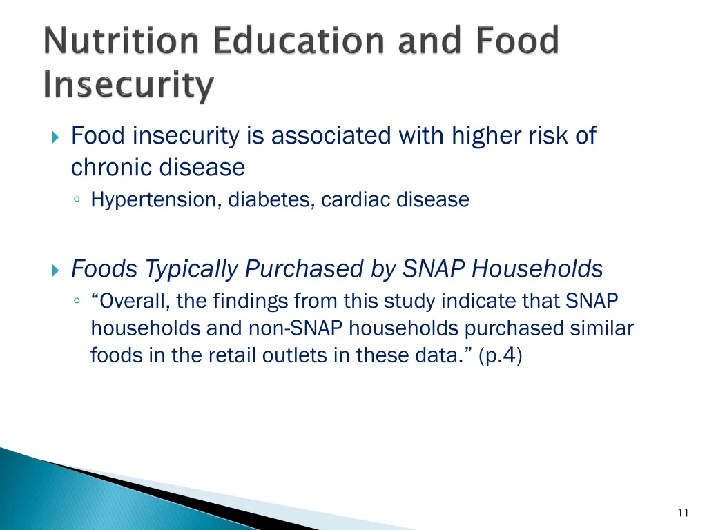 food insecurity is associated with higher risk