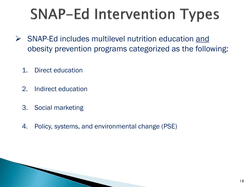 snap ed includes multilevel nutrition education